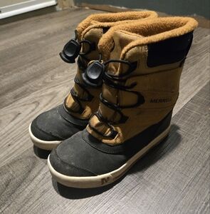 Merrell Kids' Black and Tan Snow Boots